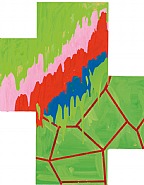 Mary Heilmann - Firey Pour (Paintings) h: 101.6 x w: 80.6 cm / h: 40 x w: 31.7 in