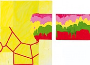 Mary Heilmann - Splashy Cut (Paintings) h: 76.2 x w: 101.6 cm / h: 30 x w: 40 in