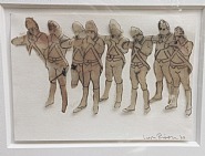 Larry Rivers - Boston Massacre (Works on Paper (Drawings, Watercolors etc.)) h: 5 x w: 7 in / h: 12.7 x w: 17.8 cm