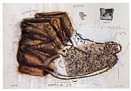 Robert Arneson - Boots of JP (Mixed Media) h: 32 x w: 48 in / h: 81.3 x w: 121.9 cm