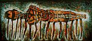 Luis Cruz Azaceta - Latin American Victims of Dictators (Paintings) h: 76.5 x w: 168 in / h: 194.3 x w: 426.7 cm