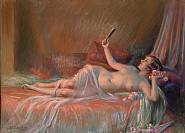 Delphin Enjolras - La Belle Fleur (Works on Paper (Drawings, Watercolors etc.)) h: 20.5 x w: 28.1 in / h: 52.1 x w: 71.4 cm
