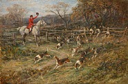 Heywood Hardy - The Holloa (Paintings) h: 20 x w: 30 in / h: 50.8 x w: 76.2 cm