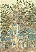 <B>Maurice Brazil Prendergast </b><BR>The Bartol Church (The Fountain) (SOLD)
