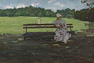 William Merritt Chase - Prospect Park, Brooklyn (Paintings) h: 17.2 x w: 25.4 in / h: 43.7 x w: 64.5 cm