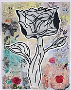 Donald Baechler - David's Flower (Mixed Media) h: 52 x w: 40 in / h: 132.1 x w: 101.6 cm