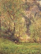 George Inness - Near the Delaware Water Gap (Paintings) h: 12 x w: 9 in / h: 30.5 x w: 22.9 cm