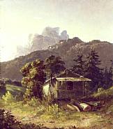 David Johnson - Old Mill, West Milford, New Jersey (Paintings) h: 17.2 x w: 15.4 in / h: 43.7 x w: 39.1 cm