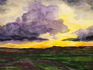Sunset with Purple Clouds