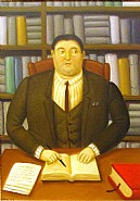 Fernando Botero - The Lawyer (Paintings) h: 47 x w: 34 cm / h: 18.5 x w: 13.4 in