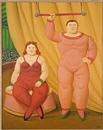 Fernando Botero - Circus Couple (Paintings) h: 96 x w: 75 cm / h: 37.8 x w: 29.5 in