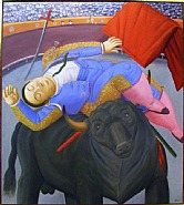 Fernando Botero - La Cornada / Muerte de Curro Cruz (Paintings) h: 175 x w: 175 cm / h: 68.9 x w: 68.9 in