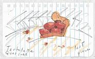 Coosje van Bruggen and Claes Oldenburg - Tartelette Quetsche Beaumont-sur-Dême, France (Works on Paper (Drawings, Watercolors etc.))