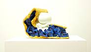 Coosje van Bruggen and Claes Oldenburg - Paradise Pie IV, Blue (Sculptures) h: 6.5 x w: 9.5 x d: 5.5 in / h: 16.5 x w: 24.1 x d: 14 cm