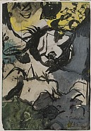 Graham Sutherland - Study for entrance to a lane (Works on Paper (Drawings, Watercolors etc.)) h: 6.2 x w: 4.2 in / h: 15.7 x w: 10.7 cm