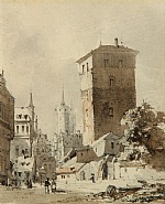 Thomas Sidney Cooper - A View of Nuremberg (Works on Paper (Drawings, Watercolors etc.))