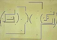 Barry Le Va - Area to Area: Including Sections - Excluding Sections. Study for Sculpture. (To Walk Within and Through Boundaries) h: 42 x w: 60 in / h: 106.7 x w: 152.4 cm