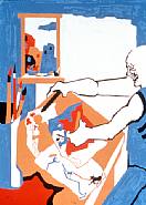 Jacob Lawrence - Artist in Studio (print) (Prints and Multiples) h: 26.1 x w: 19.6 in / h: 66.3 x w: 49.8 cm