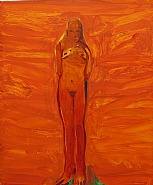 Nathan Oliveira - Nude Standing on a Rock (Paintings) h: 42 x w: 50 in / h: 106.7 x w: 127 cm