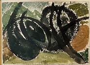 Arthur Dove - Trees (Works on Paper (Drawings, Watercolors etc.)) h: 5 x w: 7 in / h: 12.7 x w: 17.8 cm