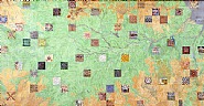 Joyce Kozloff - Calvino's Cities on the Amazon (Works on Paper (Drawings, Watercolors etc.)) h: 60 x w: 112 in / h: 152.4 x w: 284.5 cm