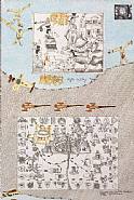 Joyce Kozloff - Boys' Art #16: Aztec Military Map (Mixed Media) h: 16.8 x w: 11.4 in / h: 42.7 x w: 29 cm