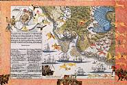 Joyce Kozloff - Boys' Art #7: British Fleet, Falkland Islands (Mixed Media) h: 11.4 x w: 16.8 in / h: 29 x w: 42.7 cm