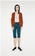 Woman with red jacket