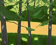 Alex Katz - Four trees (Paintings) h: 167.7 x w: 213.4 cm / h: 66 x w: 84 in