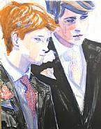 Elizabeth Peyton - Prince William and Harry (Prints and Multiples) h: 24 x w: 19 in / h: 61 x w: 48.3 cm