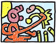 Keith Haring - Flowers #1 (Prints and Multiples) h: 39.2 x w: 51 in / h: 99.6 x w: 129.5 cm