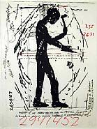 Jonathan Borofsky - W.O.P.E. (Workers on Planet Earth) (Prints and Multiples) h: 30 x w: 22.5 in / h: 76.2 x w: 57.2 cm