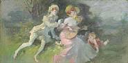 Jules Chéret - La Joneuse de Mandoline (Works on Paper (Drawings, Watercolors etc.))
