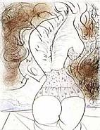  Salvador Dalí - Leaf Woman: From the Venus in Furs Suite (Works on Paper (Drawings, Watercolors etc.)) 