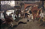 James Jacques Joseph Tissot - L'enlevement (Paintings) h: 9.5 x w: 14 in / h: 24.1 x w: 35.6 cm