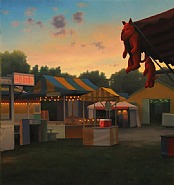 Scott Prior - Midway at Twilight (Paintings) h: 8.5 x w: 8 in / h: 21.6 x w: 20.3 cm