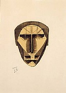 Julio González - Mascara (Works on Paper (Drawings, Watercolors etc.)) h: 13.6 x w: 9.6 in / h: 34.5 x w: 24.4 cm