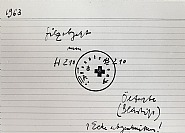 Joseph Beuys - Untitled Index Card (#33, Felt Object) (Works on Paper (Drawings, Watercolors etc.)) h: 5.8 x w: 8.2 in / h: 14.7 x w: 20.8 cm
