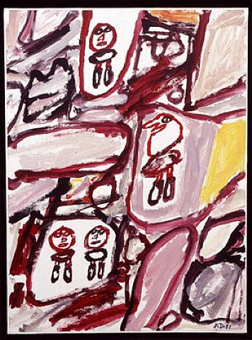  Jean Dubuffet, Site avec quatre personnages