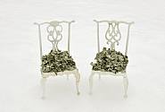 Restored Antique Styrofoam Chippendale Chairs and Dollars