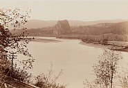 Carleton E. Watkins - Castle Rock from Lower Cascades Landing (Photographs) h: 8.2 x w: 12.1 in / h: 20.8 x w: 30.7 cm