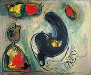 Hans Hofmann - Mysterious Approach II (verso) (Paintings) h: 63 x w: 76 cm / h: 24.8 x w: 29.9 in