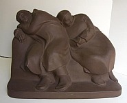 Ernst Barlach - Sleeping Vagabonds (Sculptures) h: 10.9 x w: 17.2 in / h: 27.7 x w: 43.7 cm