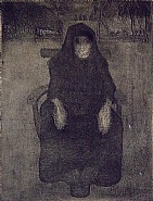 Paula Modersohn-Becker - Seated Old Woman (Prints and Multiples) h: 7.4 x w: 5.8 in / h: 18.8 x w: 14.7 cm