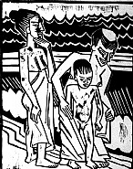 Max Pechstein - Bathers with Child (Prints and Multiples) h: 15.8 x w: 12.4 in / h: 40.1 x w: 31.5 cm