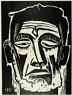 Max Pechstein - Head of a Fisherman (Prints and Multiples) h: 15.8 x w: 11.6 in / h: 40.1 x w: 29.5 cm