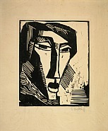 Karl Schmidt-Rottluff - Head of a Woman (Prints and Multiples) h: 14.1 x w: 11.5 in / h: 35.8 x w: 29.2 cm