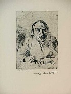 Lovis Corinth - Self-Portrait, Drawing (Prints and Multiples) h: 6 x w: 4 in / h: 15.2 x w: 10.2 cm