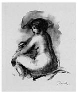 Pierre-Auguste Renoir - Étude de Femme Nue, Assise (Prints and Multiples) h: 13 x w: 9.9 in / h: 33 x w: 25.1 cm