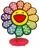 Takashi Murakami - Jellyfish Eyes x e-ma Flower Stand Rainbow (Sculptures) h: 55 x w: 64 in / h: 139.7 x w: 162.6 cm